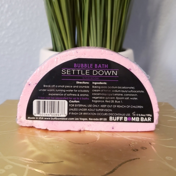 7/$25 Buff Bomb Bar Bubble Bath Settle Down